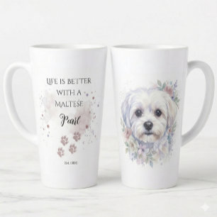 Persoonlijke Waterverf Maltezer Hond Mok