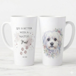 Persoonlijke Waterverf Maltezer Hond Mok