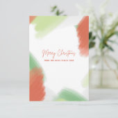 Persoonlijke Waterverf Moderne kerst Bedankkaart (Staand voorkant)