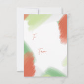 Persoonlijke Waterverf Moderne kerst Bedankkaart (Achterkant)