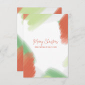 Persoonlijke Waterverf Moderne kerst Bedankkaart (Voorkant / Achterkant)