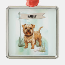 Persoonlijke waterverf Norfolk Terrier-hond