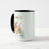 Persoonlijke waterverf Norfolk Terrier-hond Mok (Voorkant links)
