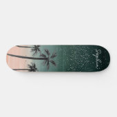 Persoonlijke Waterverf Palm Trees Summer Persoonlijk Skateboard (Horizontaal)