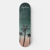 Persoonlijke Waterverf Palm Trees Summer Persoonlijk Skateboard (Voorkant)