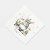 Persoonlijke waterverf Pasen Gnome Servet (Hoek)