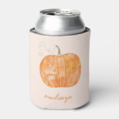Persoonlijke Waterverf Pompoen Herfst Blikjeskoeler (Blikje Voorkant)