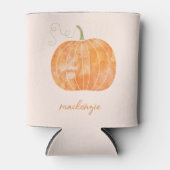Persoonlijke Waterverf Pompoen Herfst Blikjeskoeler (Voorkant)