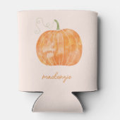 Persoonlijke Waterverf Pompoen Herfst Blikjeskoeler (Achterkant)