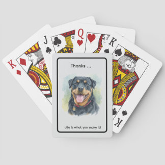 Persoonlijke Waterverf Portret van Rottweiler Huis Pokerkaarten