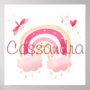 Persoonlijke waterverf regenboog poster