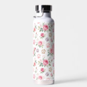 Persoonlijke waterverf roos & pootafdruk waterfles (Rechts)