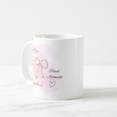 Persoonlijke Waterverf Roze Coquette Mok (Voorkant links)
