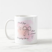Persoonlijke Waterverf Roze Coquette Mok (Links)