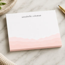 Persoonlijke waterverf roze ombre plaknotitieblok