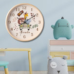 Persoonlijke Waterverf Safari Dieren<br><div class="desc">Introduceer een heerlijke en gepersonaliseerde touch aan uw interieur met onze gepersonaliseerde Waterverf Safari Animals Clock! Deze charmante klok heeft betoverende waterverf illustraties van safaridieren, elk een uitstralend karakter en charme. Van majestueuze leeuwen tot speelse olifanten, elk detail is zorgvuldig vervaardigd in levendige tinten, waardoor een boeiend brandpunt ontstaat voor...</div>