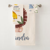 Persoonlijke Waterverf Safari Dieren Bad Handdoek (Insitu)