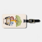 Persoonlijke Waterverf Safari Dieren Bagagelabel (Voorkant horizontaal)