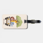 Persoonlijke Waterverf Safari Dieren Bagagelabel (Achterkant horizontaal)