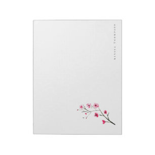 Persoonlijke Waterverf Sakura Kersenbloesem Notitieblok