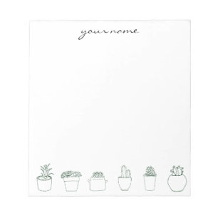 Persoonlijke Waterverf Succulenten Boho Notitieblo Notitieblok