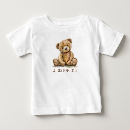 Persoonlijke Waterverf Teddybeer Baby (Voorkant)