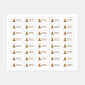 Persoonlijke Waterverf Teddybeer Labels (Vel)