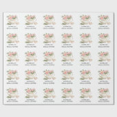 Persoonlijke waterverf theeparty bruidsuitnodiging cadeaupapier (Vlak)