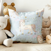 Persoonlijke Waterverf Unicorn Star Monogram Kussen