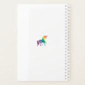 Persoonlijke Waterverf Unicorn Trendy Beauful Planner (Achterkant)