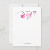 Persoonlijke Waterverf Valentijnskaarten Briefpapi Notitiekaartje (Voorkant)