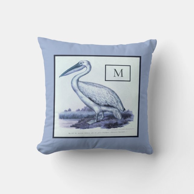 Persoonlijke  Waterverf van de Pelicaan Kussen (Voorkant)