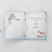 Persoonlijke Waterverf van Foxhound Mam Kerstmis Feestdagen Kaart (Binnen)