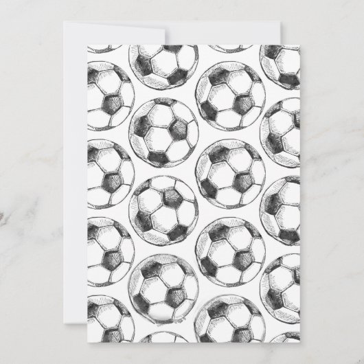 Persoonlijke Waterverf Voetbal Verjaardagsfeest Kaart (Achterkant)