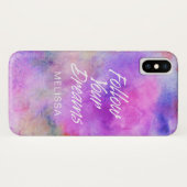 Persoonlijke Waterverf Volg je dromen OtterBo Case-Mate iPhone Case (Achterkant (horizontaal))