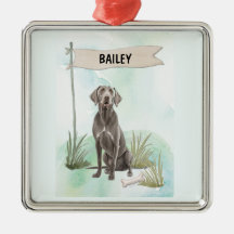 Persoonlijke waterverf Weimaraner hond