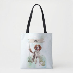 Persoonlijke waterverf Welsh Springer Spaniel-hond Tote Bag
