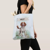 Persoonlijke waterverf Welsh Springer Spaniel-hond Tote Bag (Dichtbij)