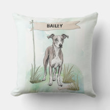 Persoonlijke waterverf Whippet-hond