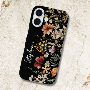 Persoonlijke Waterverf Wilde Bloem Mooie Bloemen iPhone 16 Hoesje