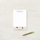Persoonlijke Waterverf Wilde Bloem Mooie Bloemen Post-it® Notes (Op bureau)