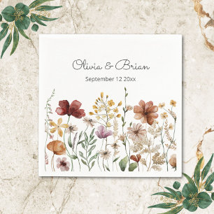 Persoonlijke Waterverf Wilde Bloem Mooie Bloemen Servet