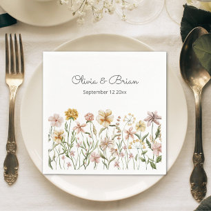 Persoonlijke Waterverf Wilde Bloemen Weide Bloemen Servet