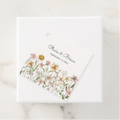 Persoonlijke Waterverf Wilde Bloemenweide Bloemen Bedankjes Labels (In situ)