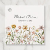 Persoonlijke Waterverf Wilde Bloemenweide Bloemen Bedankjes Labels (Voorkant)