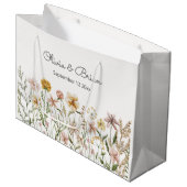 Persoonlijke Waterverf Wilde Bloemenweide Bloemen Groot Cadeauzakje (Voorkant Gekanteld)