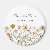 Persoonlijke Waterverf Wilde Bloemenweide Bloemen Magneet (Voorkant)