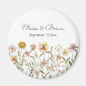 Persoonlijke Waterverf Wilde Bloemenweide Bloemstu Magneet (Voorkant)