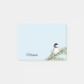 Persoonlijke Waterverf Winter Chickadee Post-it® Notes (Voorkant)