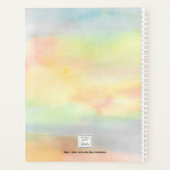 Persoonlijke Waterverf zonnebloem 2023 Planner (Achterkant)